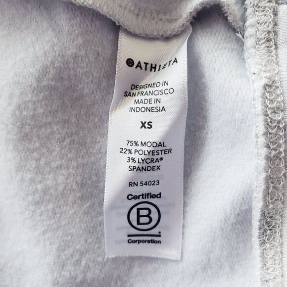 Athleta Pure Luxe Printed Sweatshirt Camo Gray Size XS Nirvana Fabric Soft Cozy - Picture 7 of 9